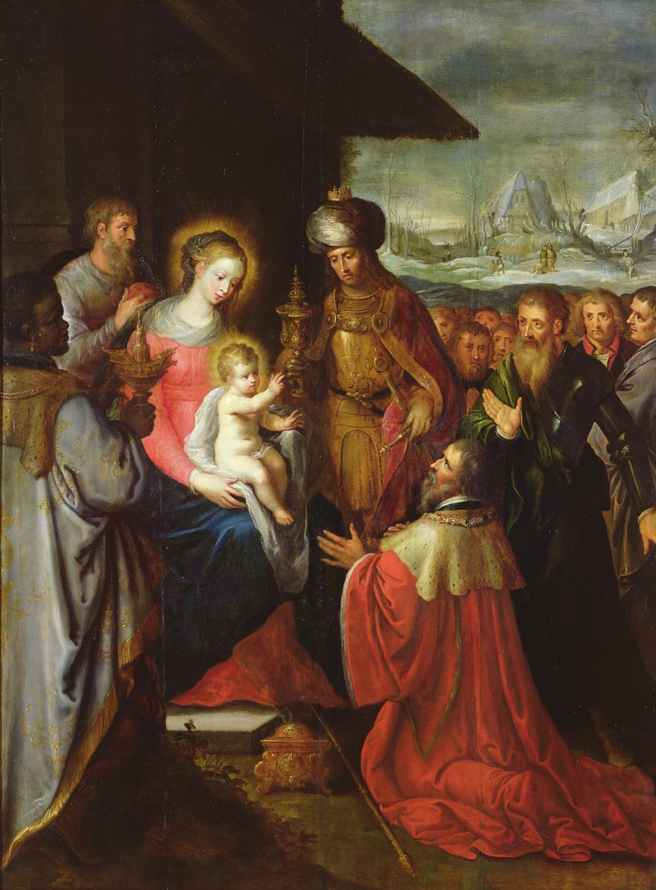 Klanění tří králů, kolem roku 1620 od Frans the Elder Francken