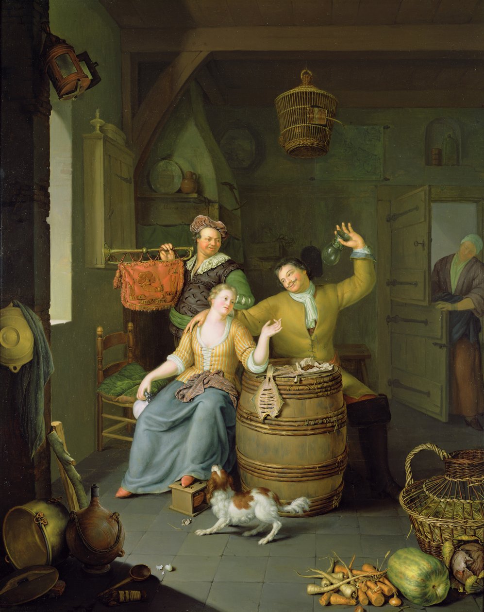 Interiér s pár slaví od Frans van Mieris