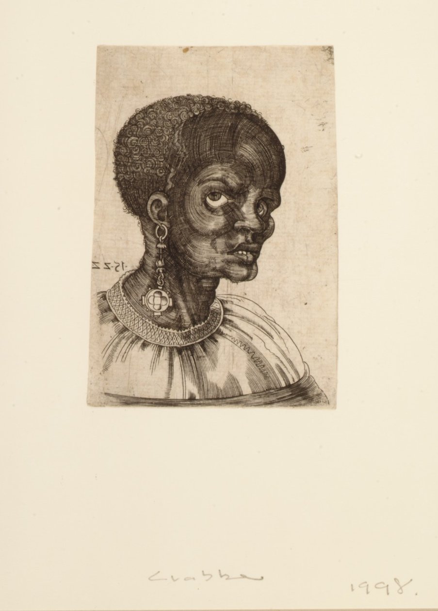 Černý muž ve tříčtvrtečním profilu, 1522. od Frans Crabbe van Espleghem