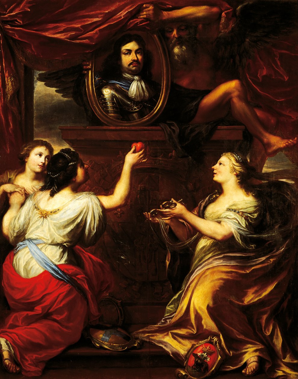 Parma, Piacenza a Castro před podobiznou Ranuccia II Farnese od Franse Denyse (asi 1610-1670). od Frans Denys