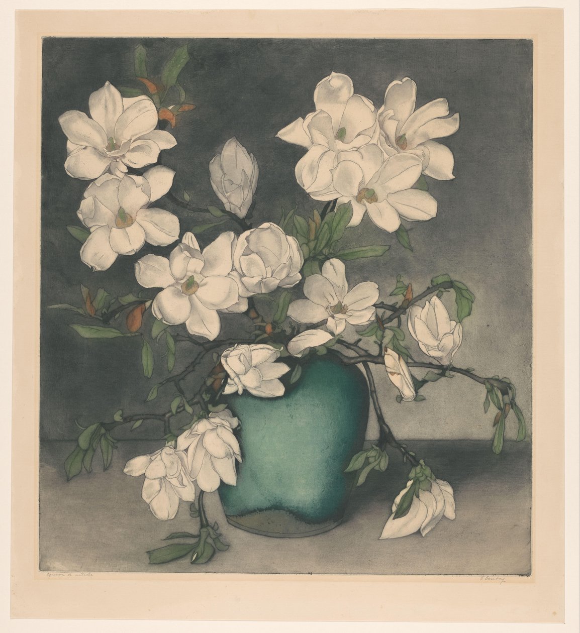 Magnoliatacken od Frans Everbag (signed by artist)