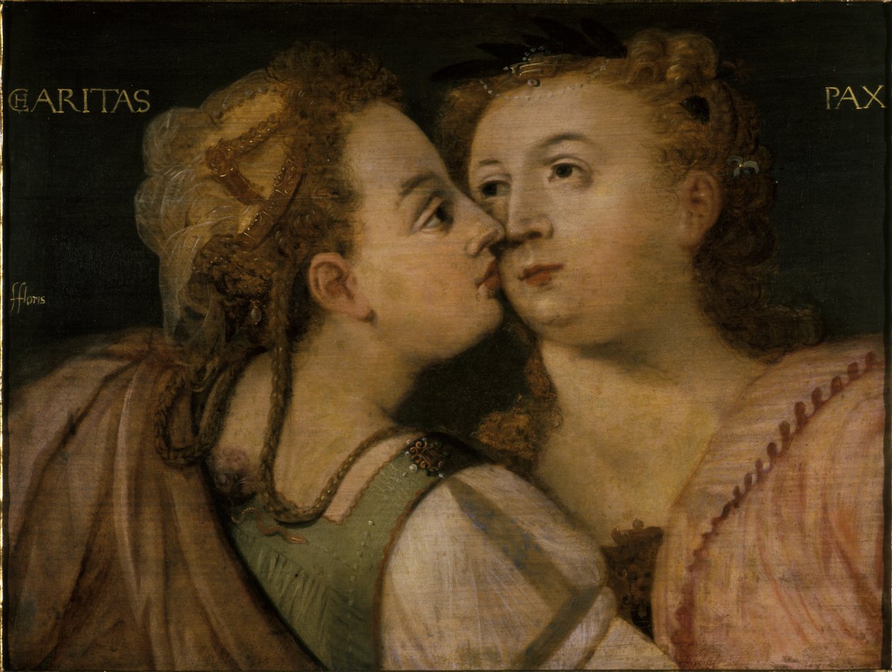 Charita líbání míru od Frans Floris