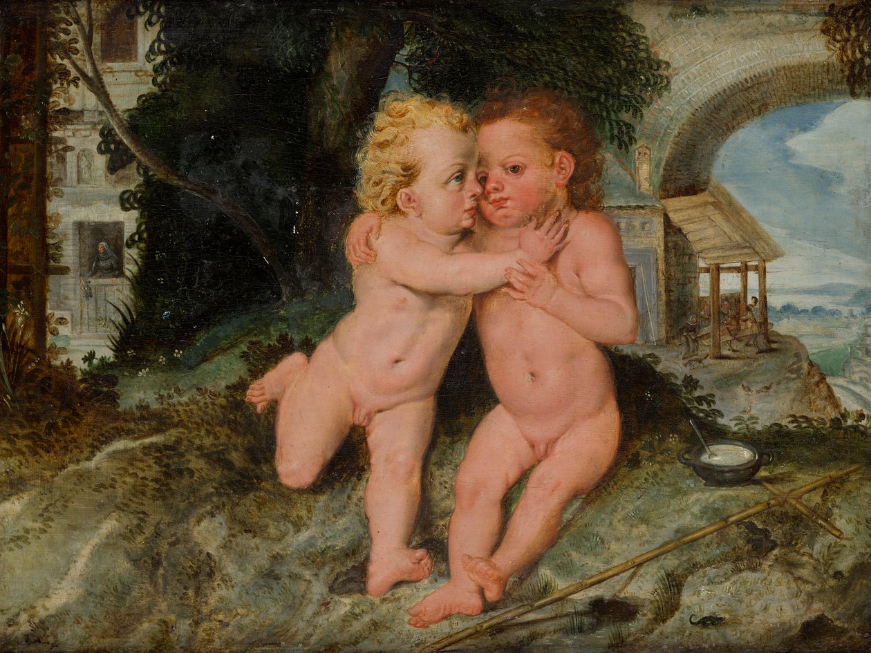 Kristovo dítě s Johannesknabenem od Frans Floris