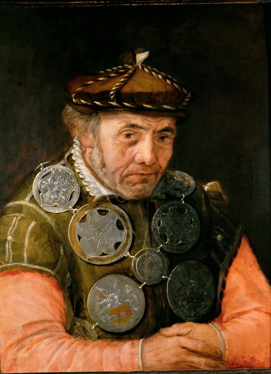 Portrét důstojníka cechu - Frans Floris, starší (1519-1570). Olej na dřevě, c. 1565. Rozměr : 63,7x49,2 cm. Uměleckohistorické muzeum, Vienne od Frans Floris