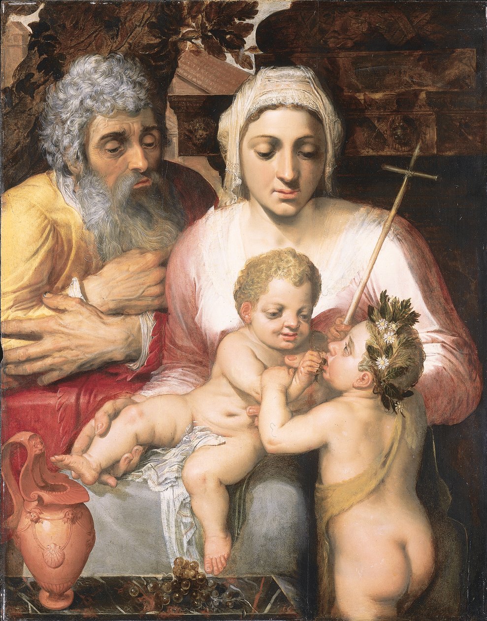 Svatá rodina se svatým Janem Křtitelem, 1546 od Frans Floris