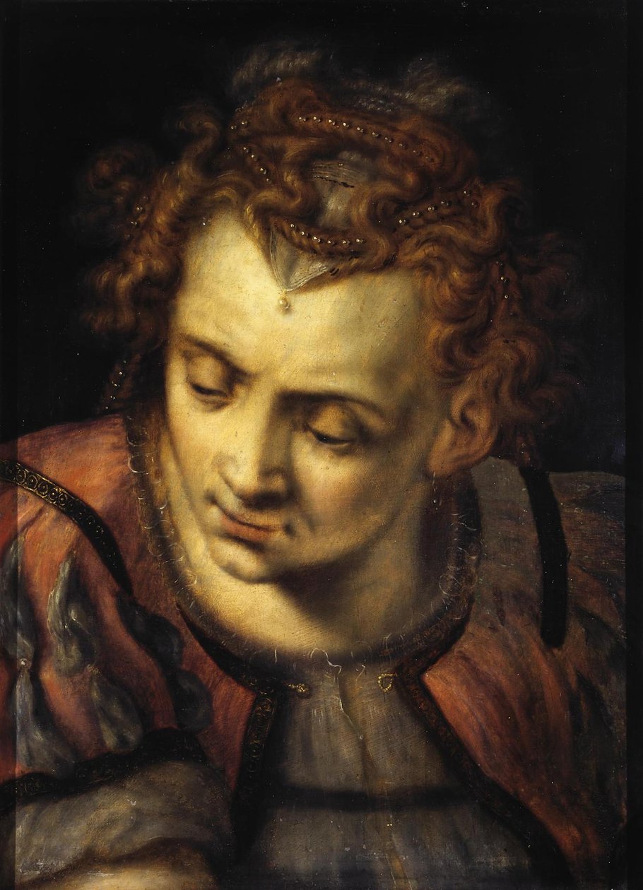 Studie hlavy ženy od Frans Floris I