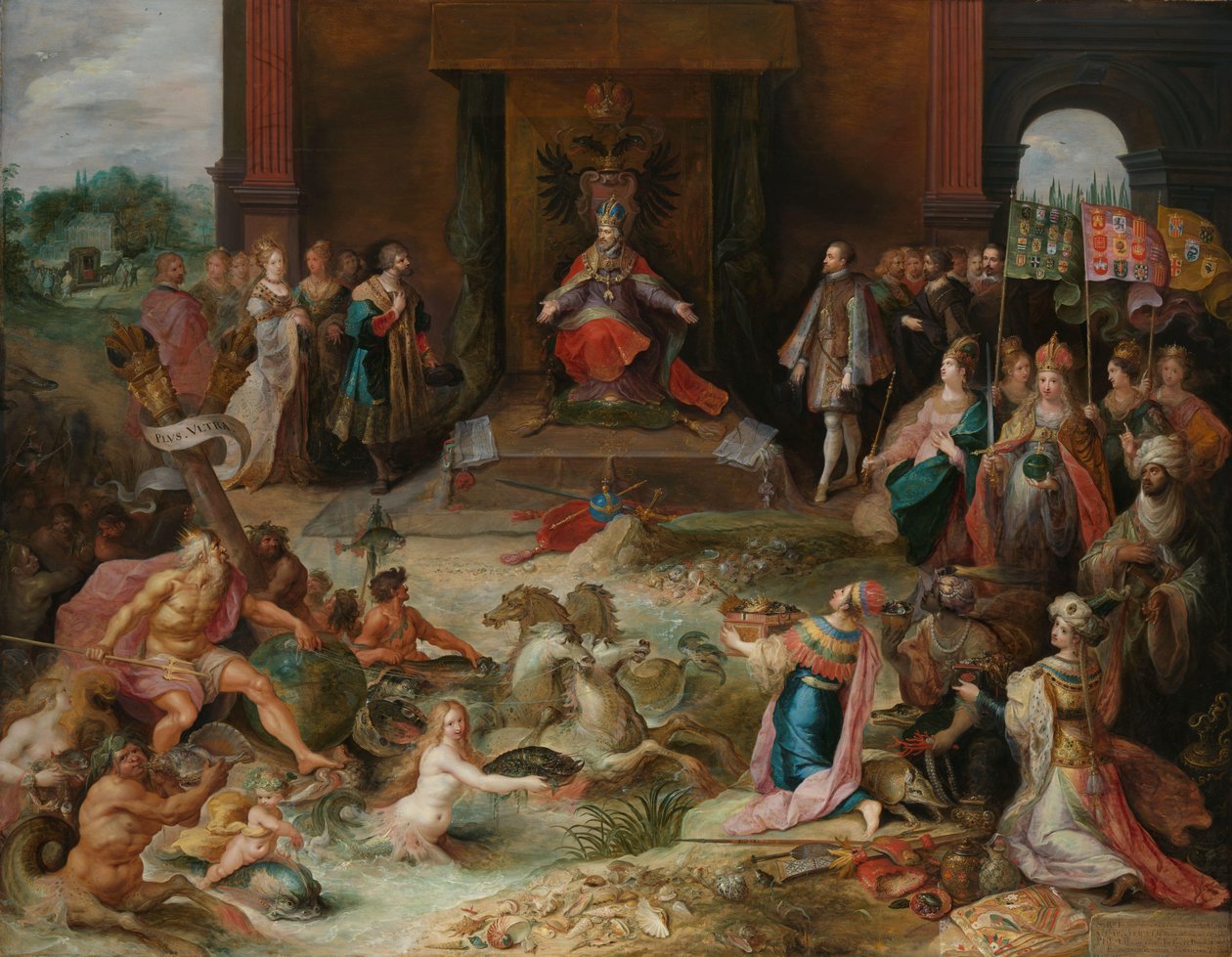 Alegorie na abdikaci císaře Karla v. v Bruselu Alegorie abdikace císaře Karla V od Frans Francken (II)