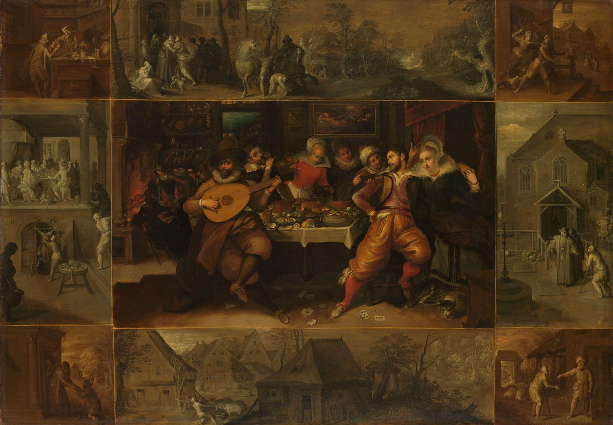 Podobenství o marnotratném synovi od Frans Francken (II)