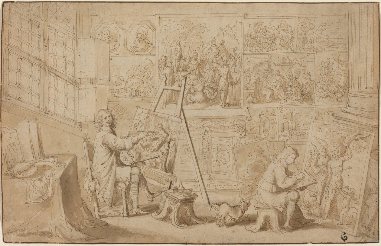 Umělecké studio [recto] od Frans Francken the Younger