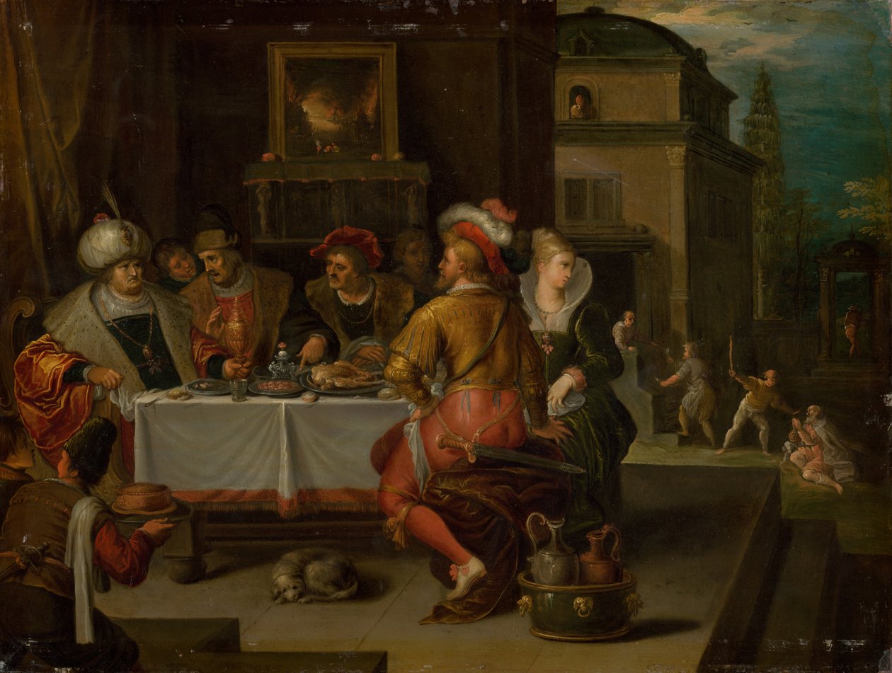 Podobenství o boháči a žebrákovi Lazarovi, 1615. od Frans Francken the Younger