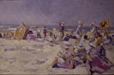 Plážová scéna (olej na plátně) od Frans Gaillard