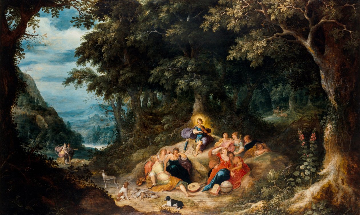 Apollo a devět múz od Frans & Govaerts Abraham (1589-1626) Francken