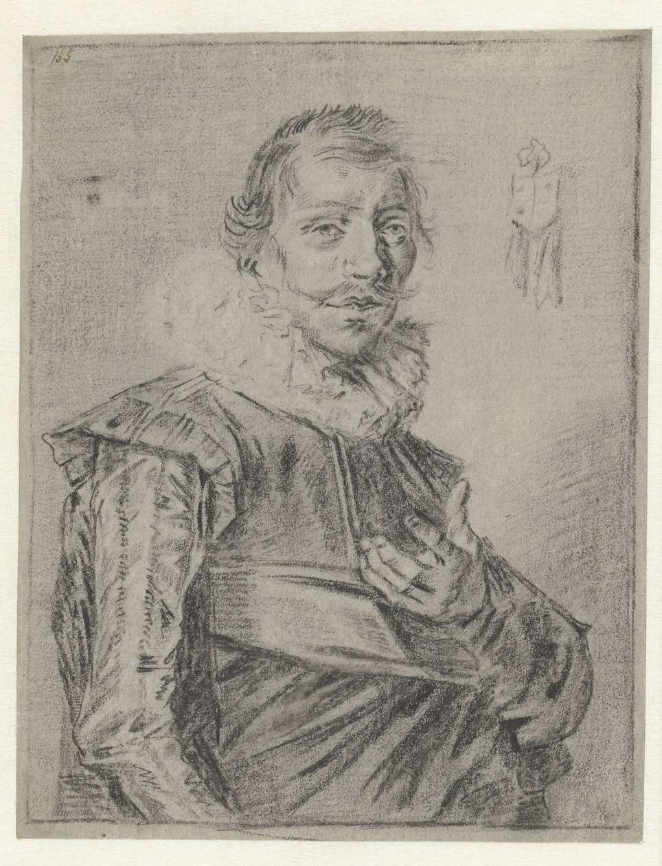 Portrét mladého muže s nataženou rukou od Frans Hals (manner of)