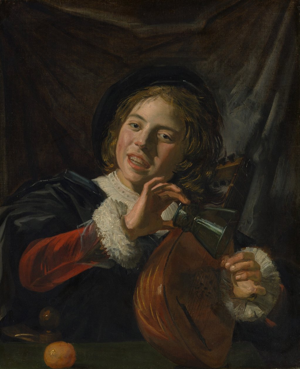 Chlapec s loutnou, cca 1625 (olej na plátně) od Frans Hals