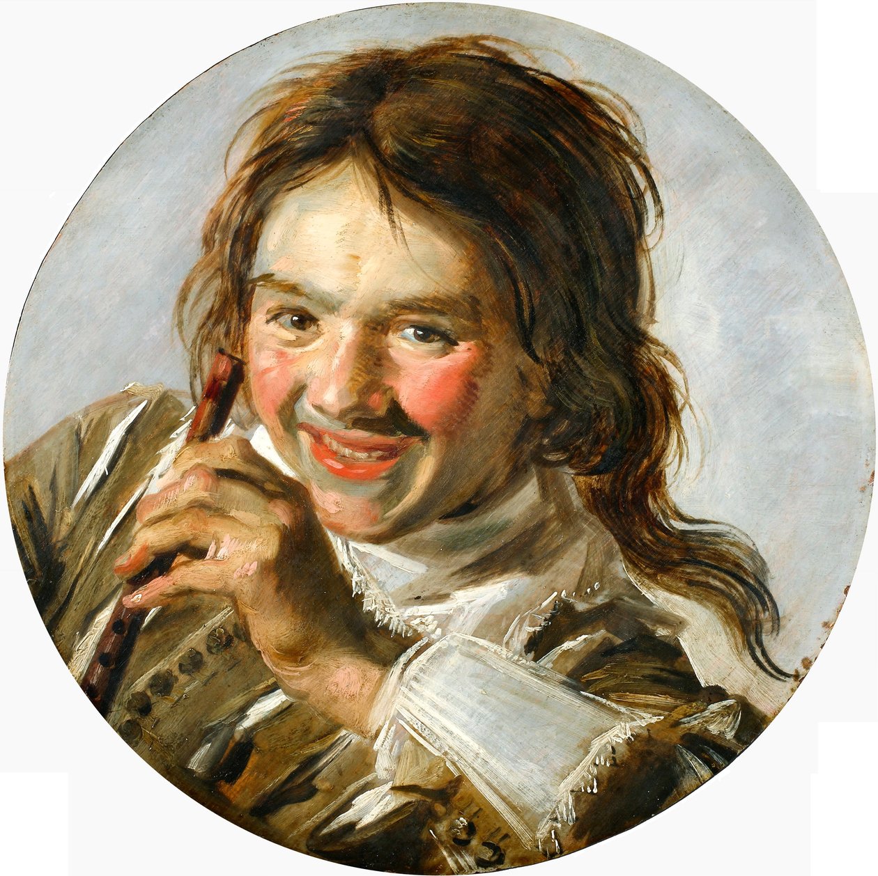 Nizozemsky: Smějící se chlapec s flétnou Smějící se chlapec s flétnou od Frans Hals