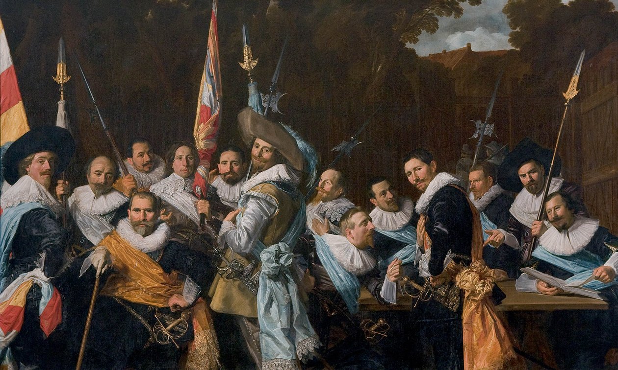 Setkání důstojníků a seržantů Občanské gardy Calivermen od Frans Hals