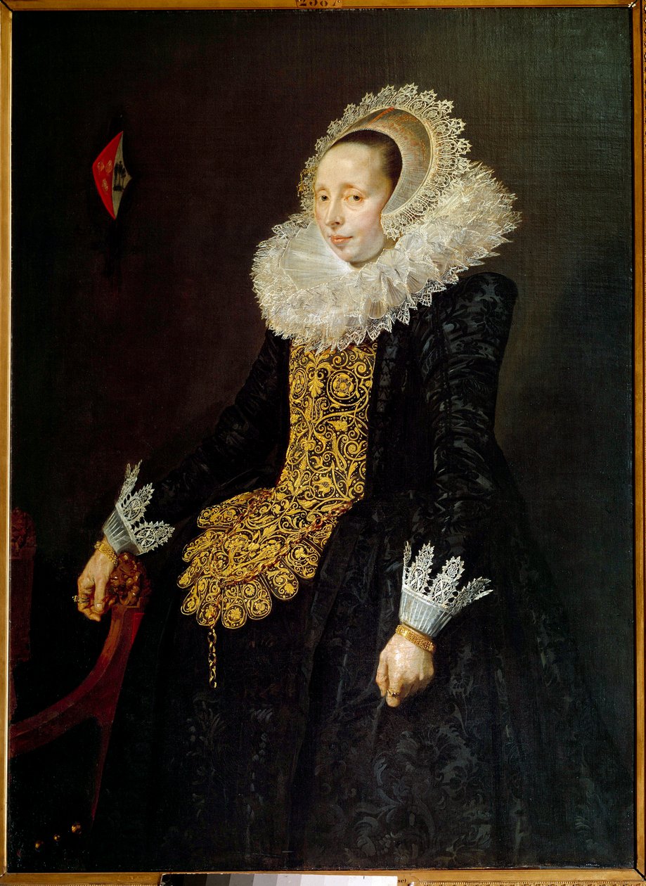 Portrét Catherine Both van der Een, třetí manželka Paulus van Beresteyn Obraz Franse Halse l