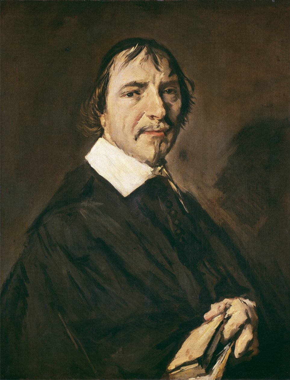 Portrét pastora Hermana Langélia, profesora univerzity v Leidenu, kolem roku 1660 od Frans Hals