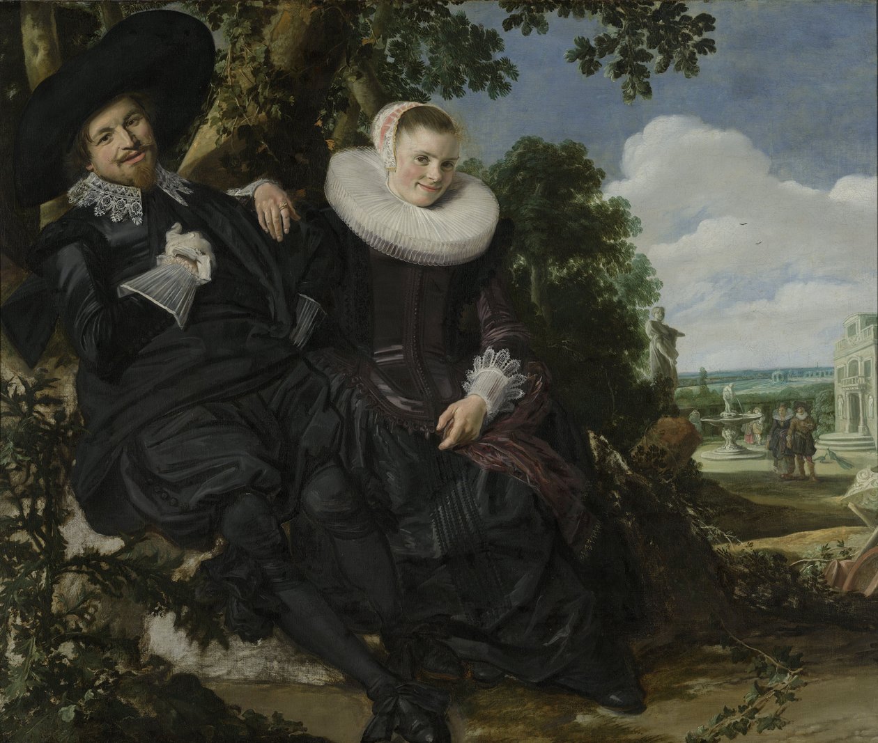 Portrét páru, pravděpodobně Isaac Abrahamsz Massa a Beatrix van der Laen, kolem roku 1622 (olej na plátně) od Frans Hals