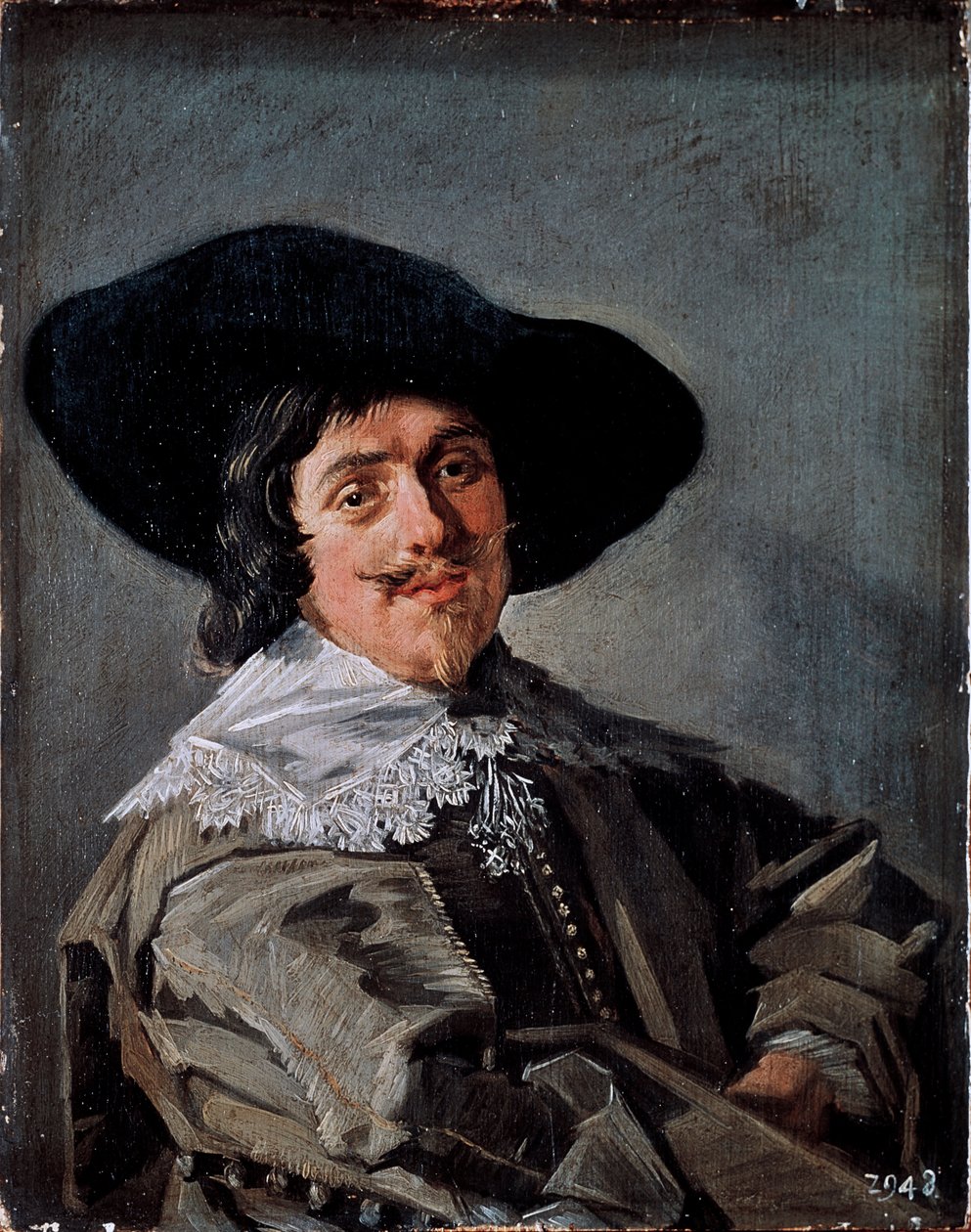 Portrét muže ve žluto-šedé fockovské malbě od Franse Halse (1581/85-1666) kolem roku 1633 Drážďany, Gemaldegalerie Německo od Frans Hals