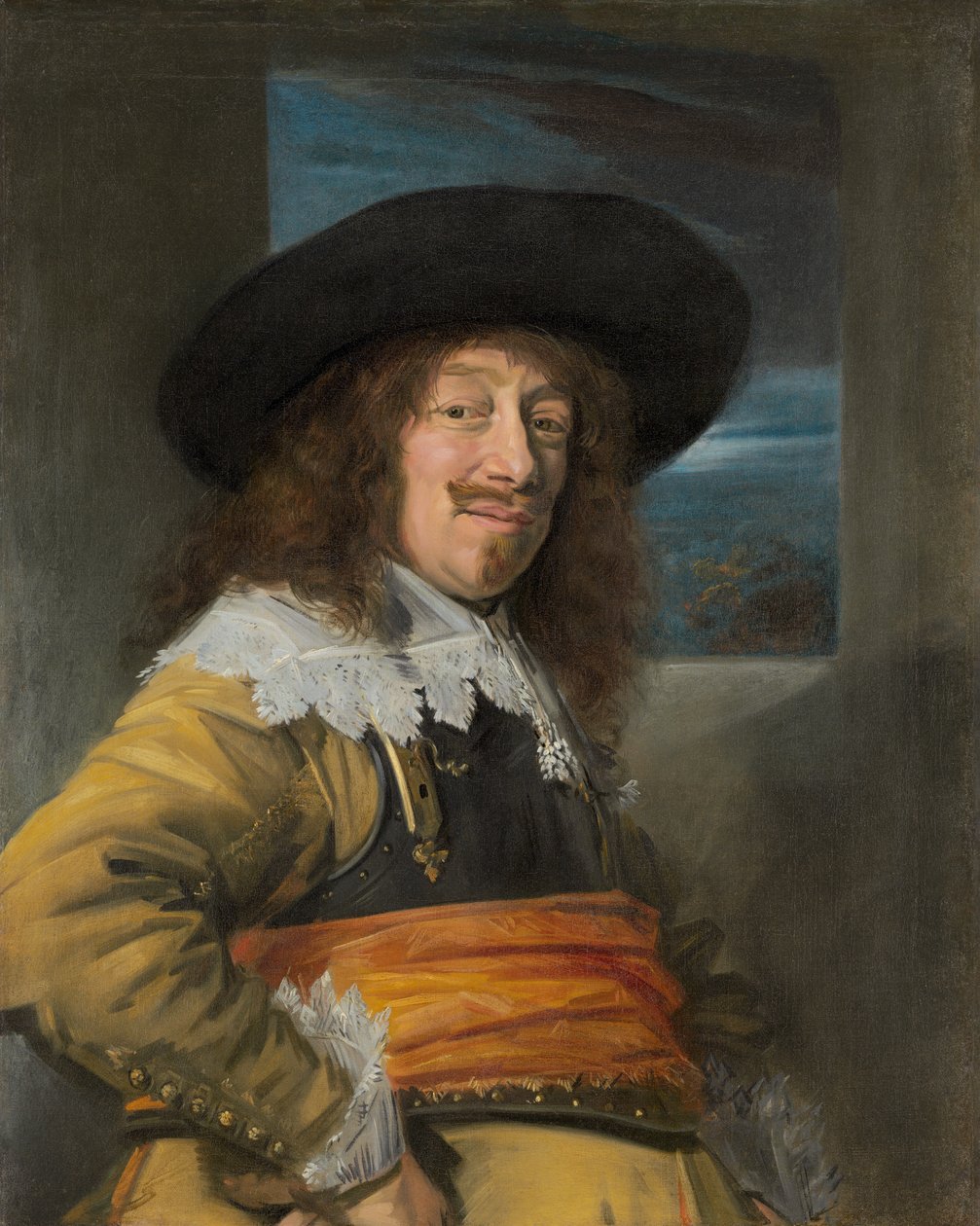 Portrét člena Haarlemské občanské gardy, kolem 1636-8 (olej na plátně) od Frans Hals