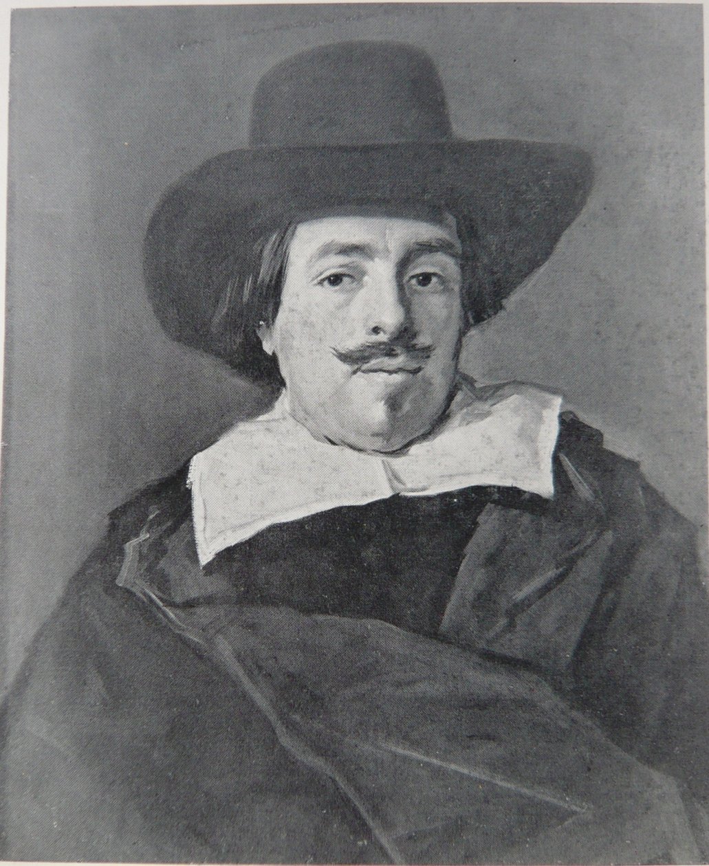 Portrét muže, který se dívá dopředu od Frans Hals