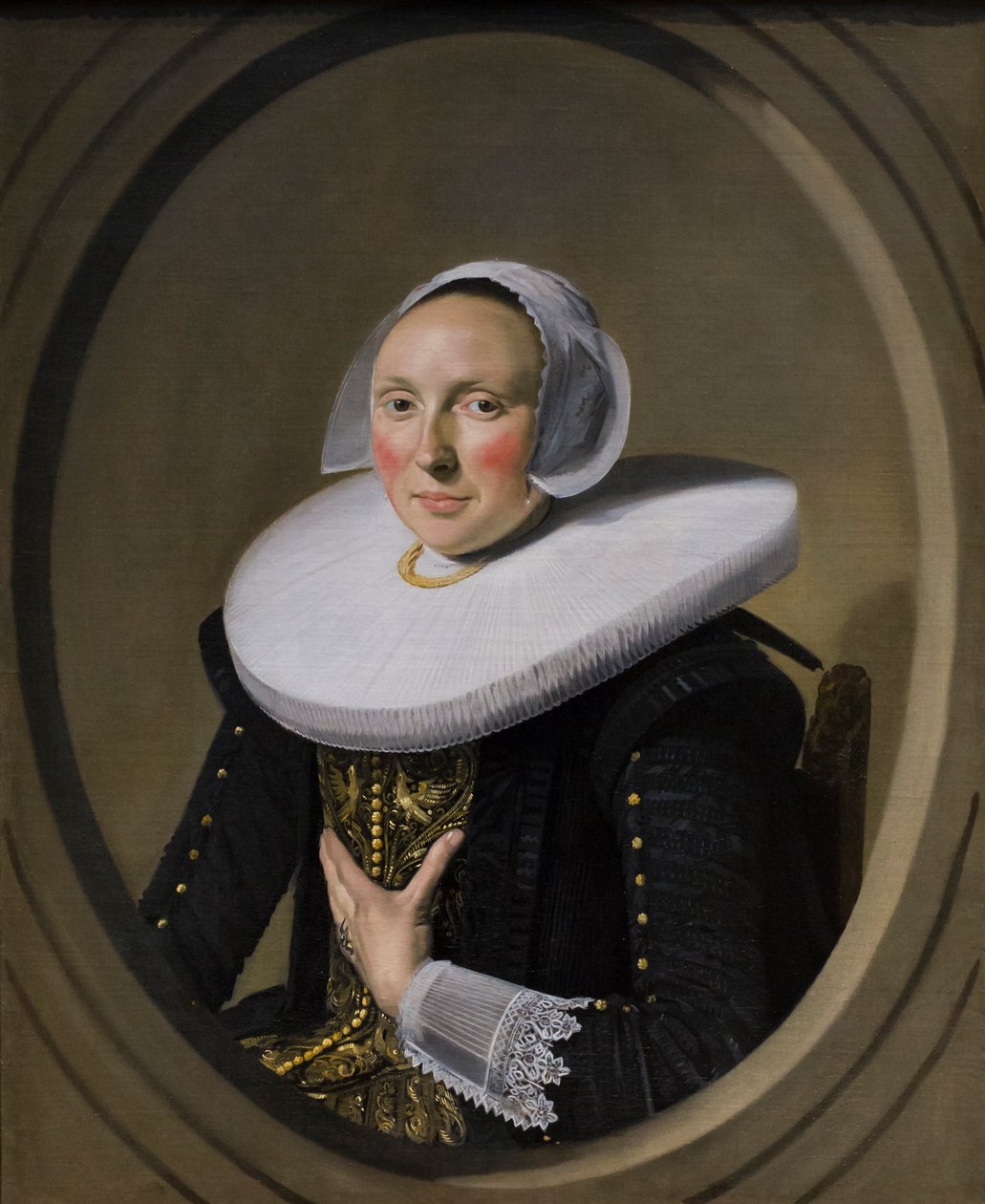 Portrét ženy (Marie Larpová ), asi 1635-38 (olej na plátně) od Frans Hals