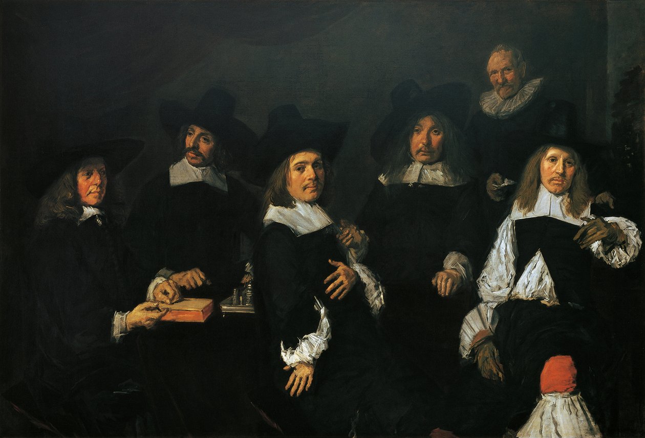 Regenti almužny pro staré muže v Harlemu od Frans Hals