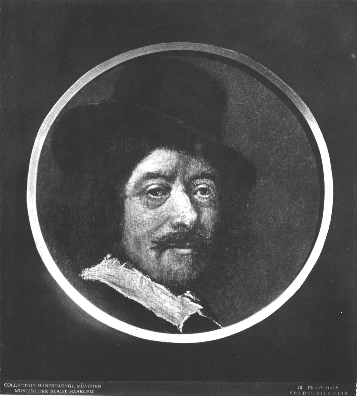 Autoportrét (černobílá fotografie) od Frans Hals