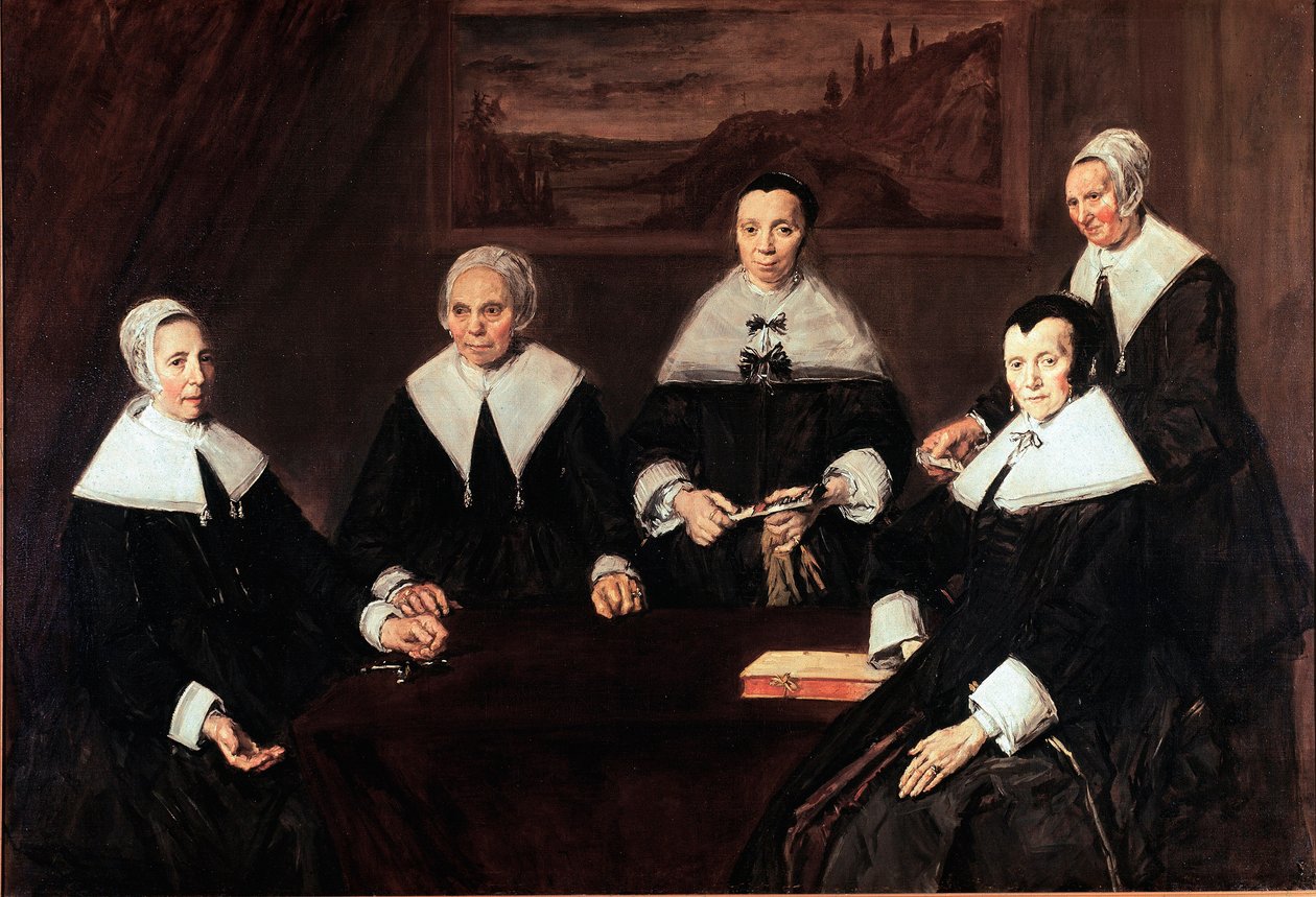 The Regents of the Hospice of the Elders of Haarlem Malba od Franse Halse (asi 1580-1666) 1664 Sun. 249,5x170,5 cm Haarlem, Frans Hals Museum Holland od Frans Hals