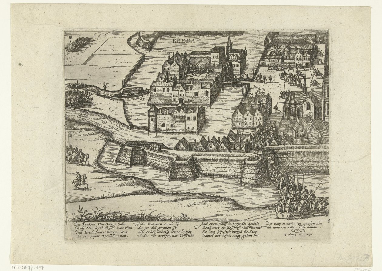 Dobytí Bredy, 1590 od Frans Hogenberg