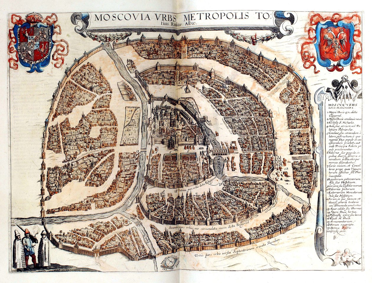 Mapa Moskvy, 1572 od Frans Hogenberg