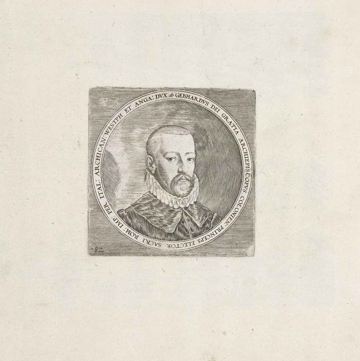 Portrét Gebharda Truchsesse von Waldburg 1547-1601, cca 1580-1585 od Frans Hogenberg