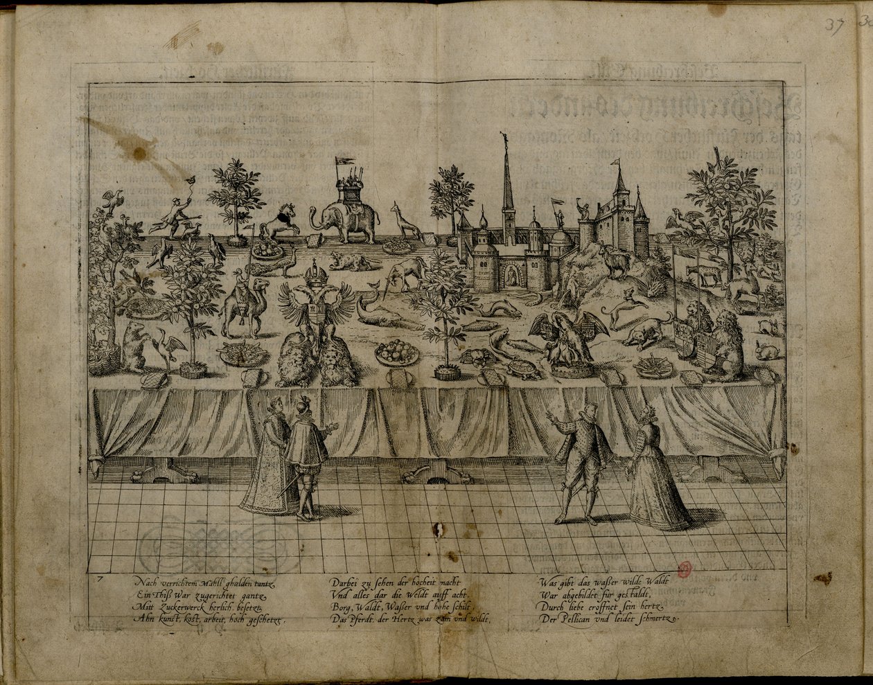 Svatba vévody Jana Viléma z Jülich-Cleves-Berg a Jakobey z Badenu, 1585 od Frans Hogenberg