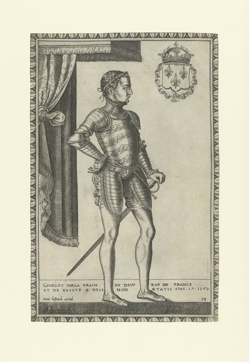 Portrét francouzského krále Karla IX. 1550-1574, 60. léta 16. století od Frans Huys