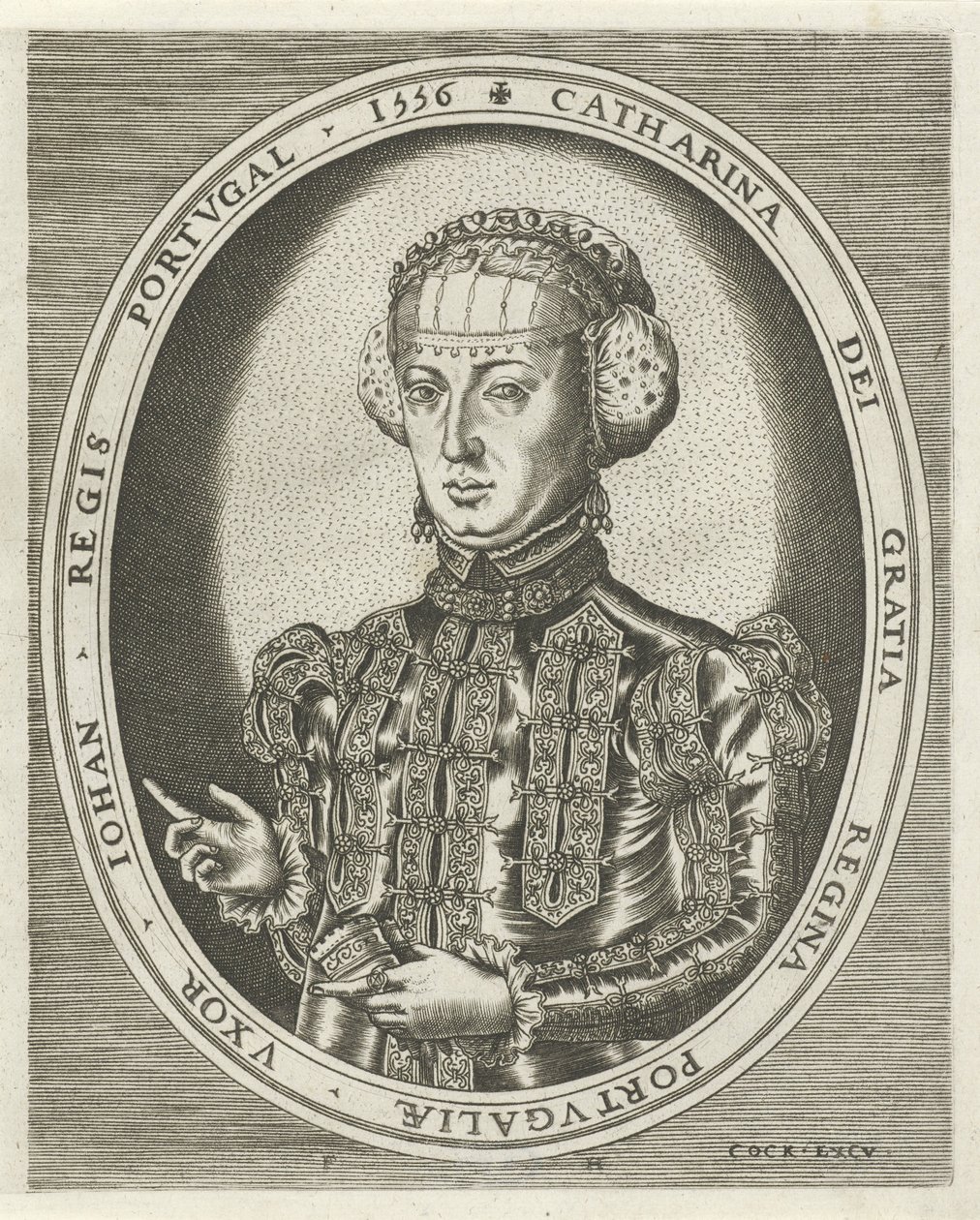 Portrét Kateřiny Habsburské Portréty králů, královen, princů a princezen (název série) od Frans Huys