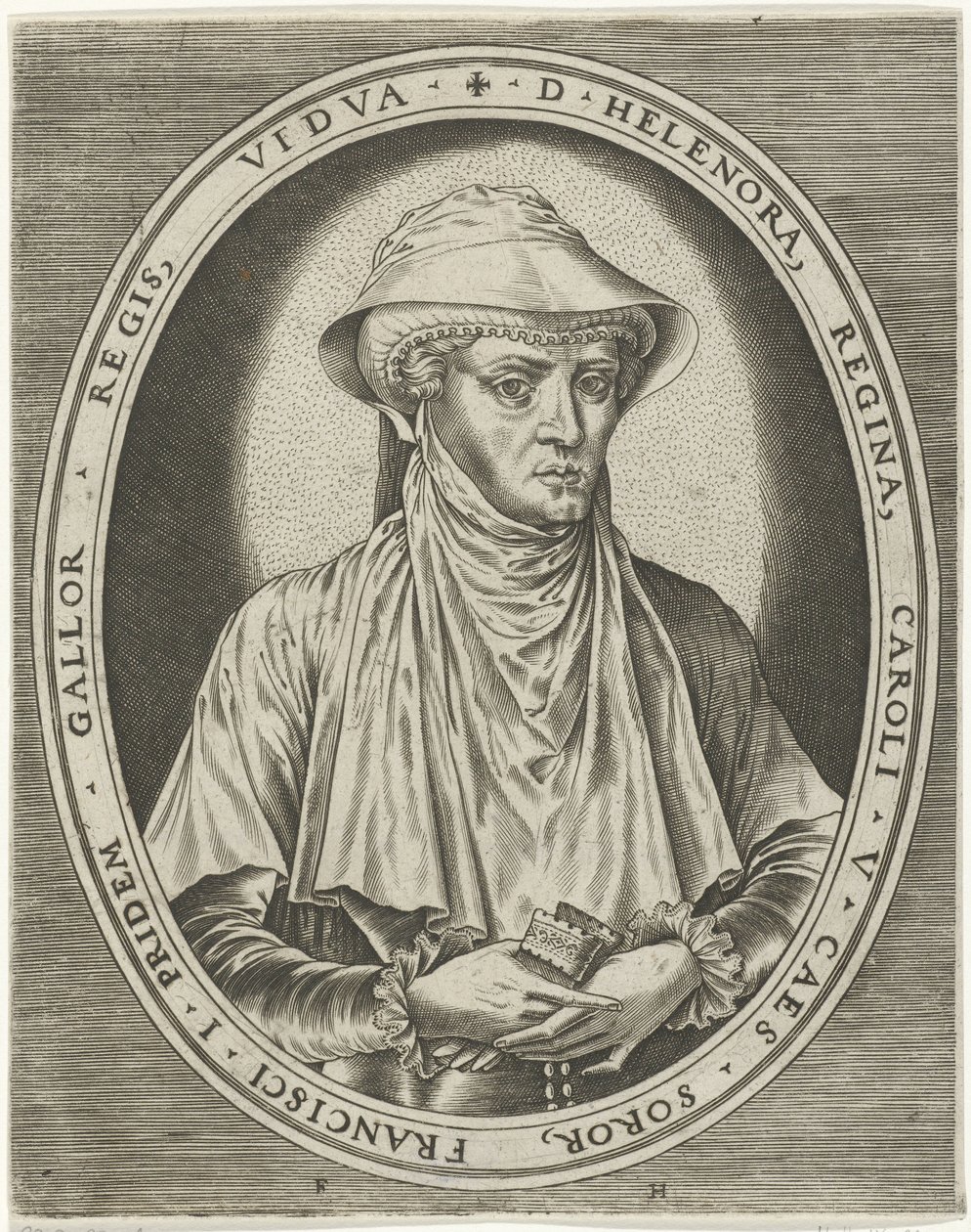 Portrét Eleonory Habsburské Portréty králů, královen, princů a princezen (název série) od Frans Huys