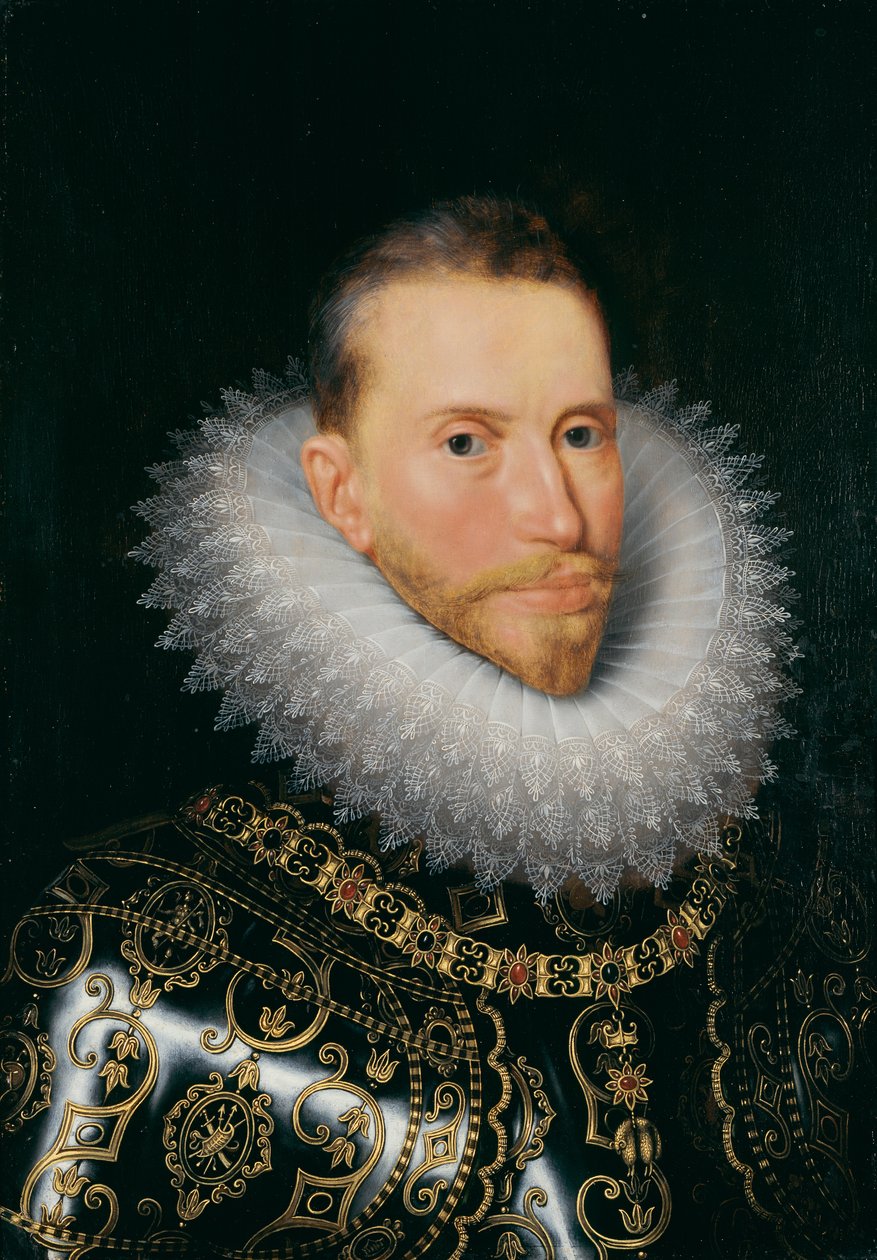 Arcivévoda Albrecht, kolem 1601-20 (olej na panelu) od Frans II (after) Pourbus