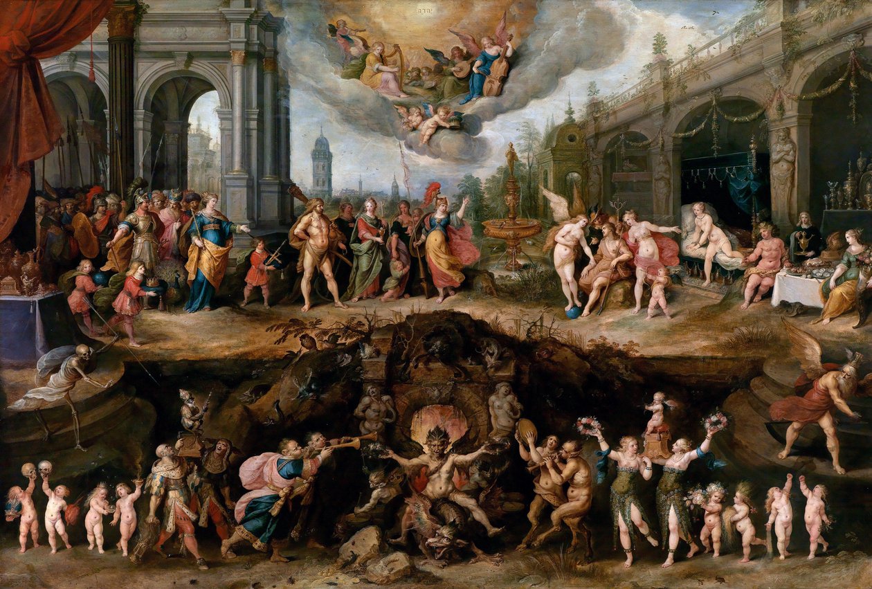 Člověk si musí vybrat mezi ctnostmi a neřestmi od Frans II Francken