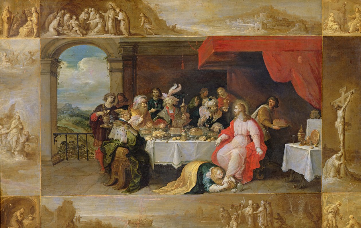 Kristus v domě Šimona Farizea, 1637 od Frans II Francken the Younger