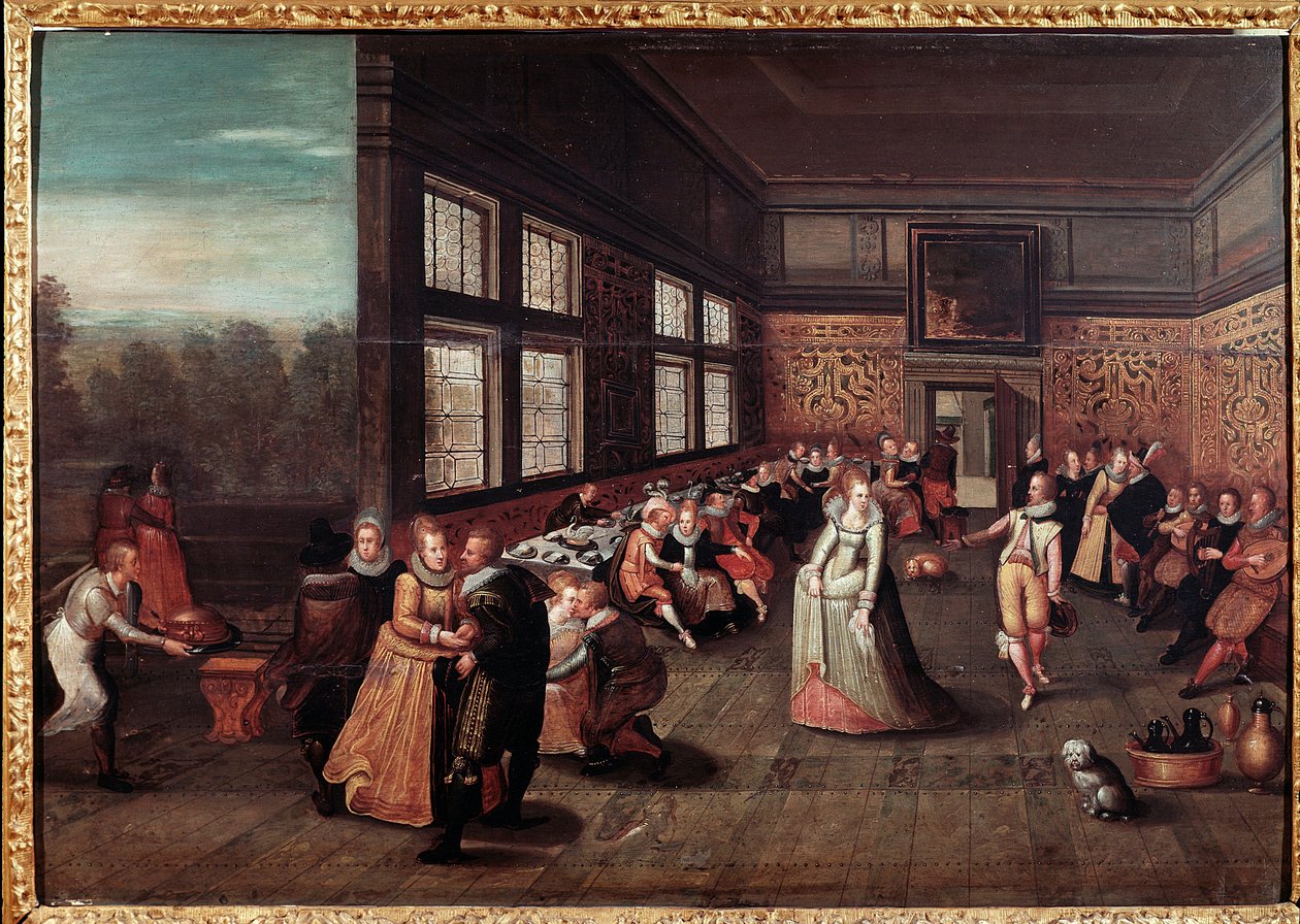 Tanečníci u vlámského dvora (malba od Frans II Pourbus
