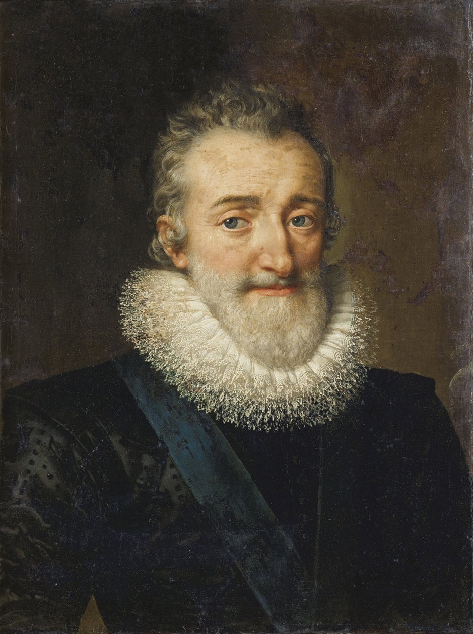 Portrait de Henri IV (1553-1610) roi de France - francouzský král Jindřich IV par Pourbus, Frans, mladší (1569-1622) od Frans II Pourbus