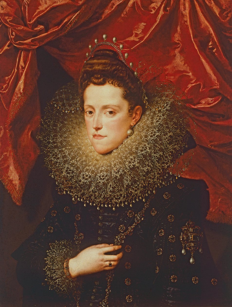 Portrét Eleonory de Medici, vévodkyně z Mantovy (olej na plátně) od Frans II Pourbus