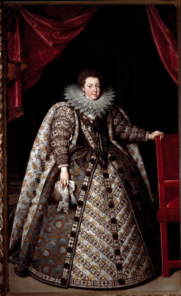 Portrét Alžběty Francouzské (Elisabeth de Bourbon) od Frans II Pourbus
