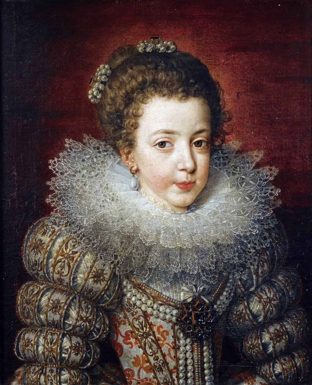 Portrét Alžběty Francouzské od Frans II Pourbus
