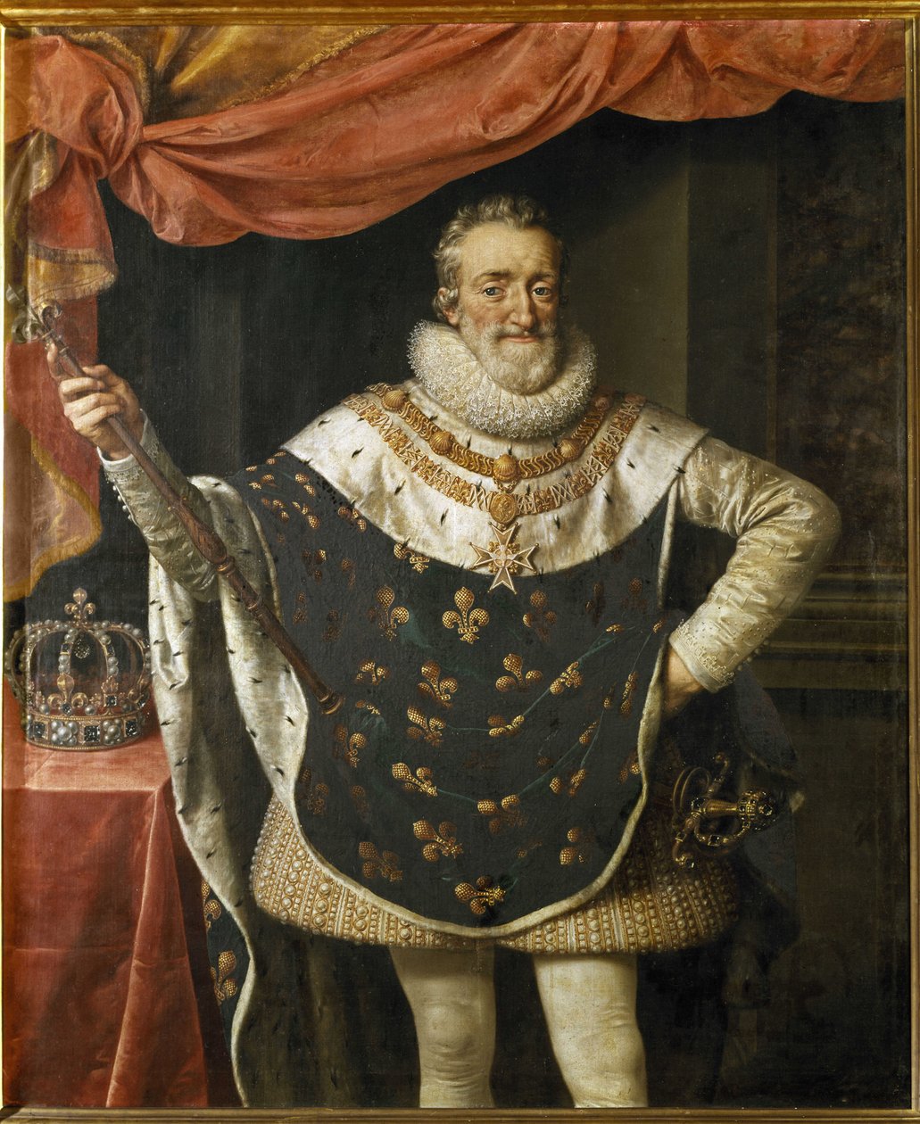 Portrét francouzského krále Jindřicha IV. (Malování od Frans II Pourbus