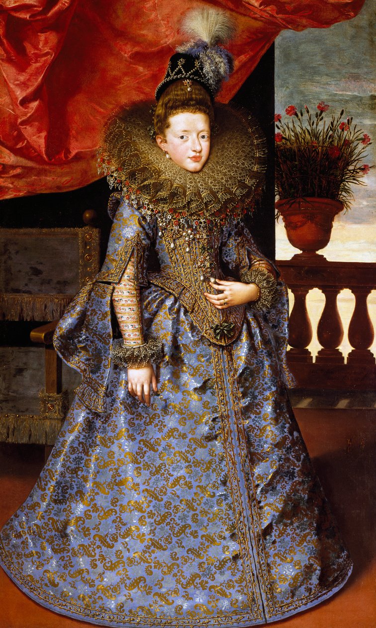Portrét Margherity Savojské od Franse Pourbuse mladšího, olej na plátně od Frans II Pourbus