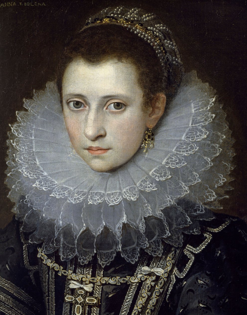 Portrét gentlemanky (takzvané Anne Boleyn) od Frans II Pourbus