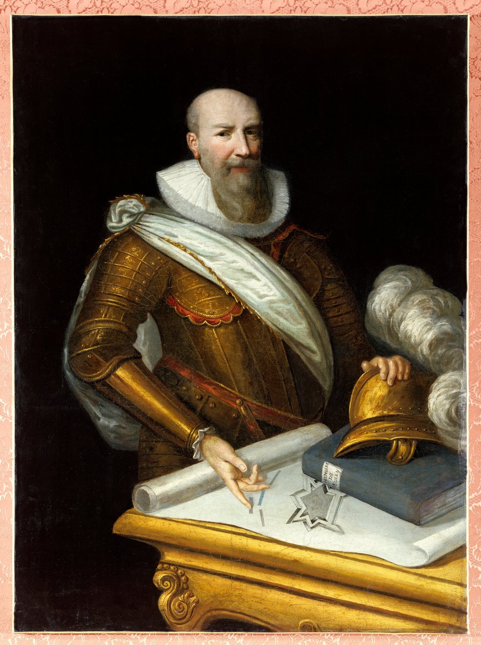 Portrét prvního vévody ze Sully jako dozorce opevnění. Maxmilián z Bethune, vévoda ze Sully od Frans II Pourbus