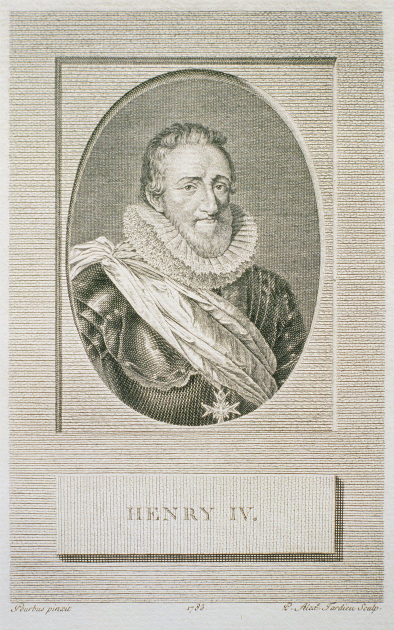 Henri IV (1553-1610), ryl Pierre Alexandre Tardieu (1756-1844), 1783 od Frans II after Pourbus